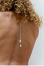view 5 of 5 x REVOLVE Baroque Pearl Lariat Necklace in Gold & Pearl