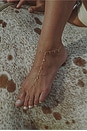 view 3 of 3 Delphine Shaker Foot Chain in Gold