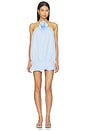 view 1 of 4 ROBE ROSE DETAIL HALTER  in Blue