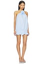view 2 of 4 ROBE ROSE DETAIL HALTER  in Blue