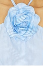 view 4 of 4 ROBE ROSE DETAIL HALTER  in Blue