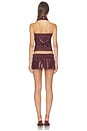 view 3 of 4 Leather Twist Dress in Burgundy