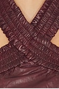 view 4 of 4 Leather Twist Dress in Burgundy