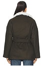 view 5 of 6 Rosie Coat in Khaki Green