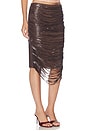 view 2 of 6 Long Lazer Skirt in Burgundy