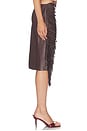view 3 of 6 Long Lazer Skirt in Burgundy