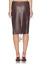 view 4 of 6 Long Lazer Skirt in Burgundy