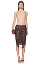 view 5 of 6 Long Lazer Skirt in Burgundy