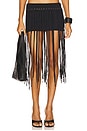 view 1 of 6 Fringe Swim Skirt in Black
