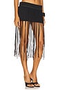 view 2 of 6 Fringe Swim Skirt in Black