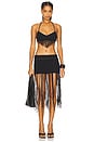 view 5 of 6 Fringe Swim Skirt in Black