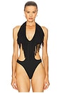 view 2 of 5 The Fringe Bodysuit in Black