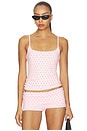 view 1 of 5 Top sin mangas in Pink Polka