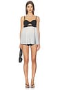 view 4 of 4 Bralette Tutu Cami in Black & White