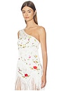 view 3 of 6 Lara Fringe Top in White