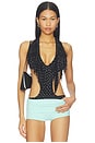 view 1 of 6 Fringe Bodysuit in White Polka