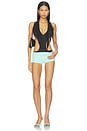 view 5 of 6 Fringe Bodysuit in White Polka