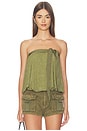 view 1 of 4 Bandeau Balloon Top in Khaki