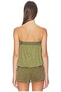 view 3 of 4 Bandeau Balloon Top in Khaki