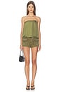 view 4 of 4 Bandeau Balloon Top in Khaki