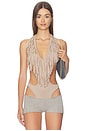 view 1 of 5 Fringe Bodysuit in Sand
