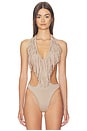 view 2 of 5 Fringe Bodysuit in Sand