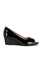 view 1 of 5 Open Toe Wedge Sandal in Black