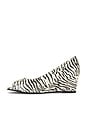 view 7 of 7 COMPENSÉES OPEN TOE MULE  in Zebra Print
