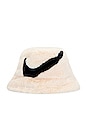 view 1 of 2 Apex Faux Fur Bucket Hat in Guava Ice & Black