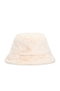 view 2 of 2 Apex Faux Fur Bucket Hat in Guava Ice & Black