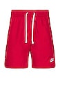 view 1 of 3 Club Woven Lined Flow Short in University Red & White