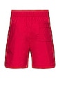 view 2 of 3 Club Woven Lined Flow Short in University Red & White