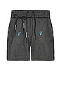 view 1 of 7 M Nrg Off-White Woven Short in Black