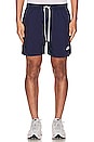 view 4 of 5 Club Woven Lined Flow Shorts in Midnight Navy & White
