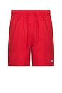 view 1 of 5 Woven Flow Shorts in University Red & White