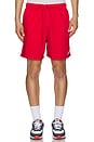 view 4 of 5 Woven Flow Shorts in University Red & White