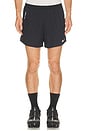view 1 of 5 Aero Fit Stride 5 Inch Brief Lined Short in Black & Reflective Silver