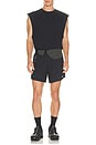 view 5 of 5 Aero Fit Stride 5 Inch Brief Lined Short in Black & Reflective Silver