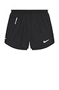 view 6 of 5 Aero Fit Stride 5 Inch Brief Lined Short in Black & Reflective Silver