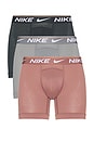 view 1 of 3 Ultra Comfort Boxer Brief 3 Pack in Smokey Mauve, Cool Grey, & Seaweed