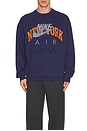 view 3 of 4 Air New York Crew Neck Sweatshirt in Blue Void, Safety Orange, & White