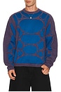 view 1 of 5 Sweater in Dark Raisin, Brilliant Blue, & Voltage Green