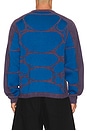 view 2 of 5 Sweater in Dark Raisin, Brilliant Blue, & Voltage Green