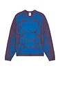 view 4 of 5 Sweater in Dark Raisin, Brilliant Blue, & Voltage Green