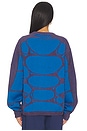 view 3 of 5 PULL NO FRANCHISE in Dark Raisin, Brilliant Blue, & Voltage Green