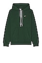 view 1 of 4 Fleece Pullover Hoodie in Forest & White
