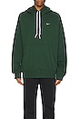 view 3 of 4 Fleece Pullover Hoodie in Forest & White