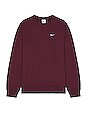 view 1 of 5 Fleece Crew in Night, Maroon, & White