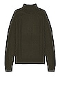 view 2 of 5 Cable Knit Turtleneck in Cargo Khaki
