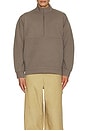 view 3 of 4 EVERYDAY TAILORED COMFORT 쿼터 지퍼 풀오버 in Cave Stone & Medium Ash